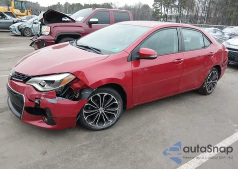 2015 Toyota Corolla S Plus z USA, uszkodzony, nr VIN 2T1BURHE0FC445693